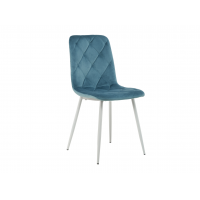 Стілець N-41 блакитний топаз велюр + білий