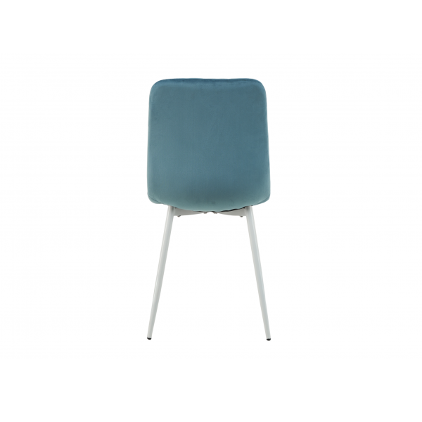 Стілець N-41 блакитний топаз велюр + білий