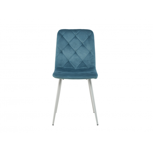Стілець N-41 блакитний топаз велюр + білий
