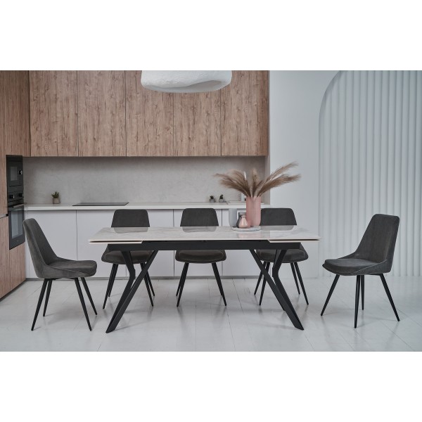 Стілець M-72 сірий + чорний