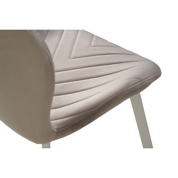 Стілець N-54 латте велюр + білий