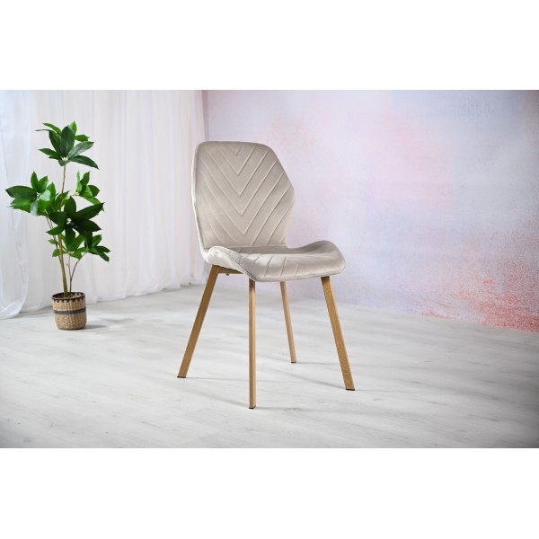 Стілець N-54 капучино велюр + дуб