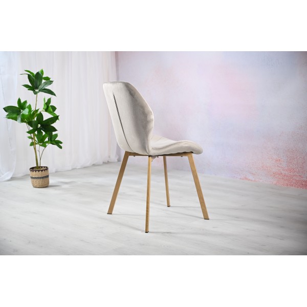 Стілець N-54 капучино велюр + дуб