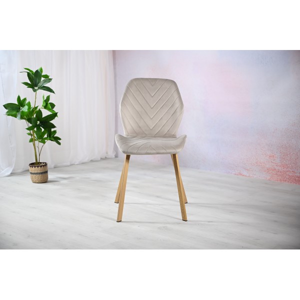 Стілець N-54 капучино велюр + дуб