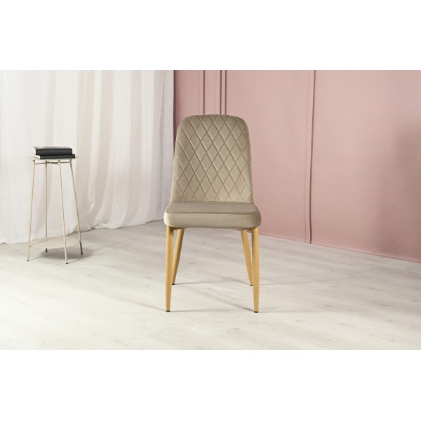 Стілець N-44 капучино велюр + дуб