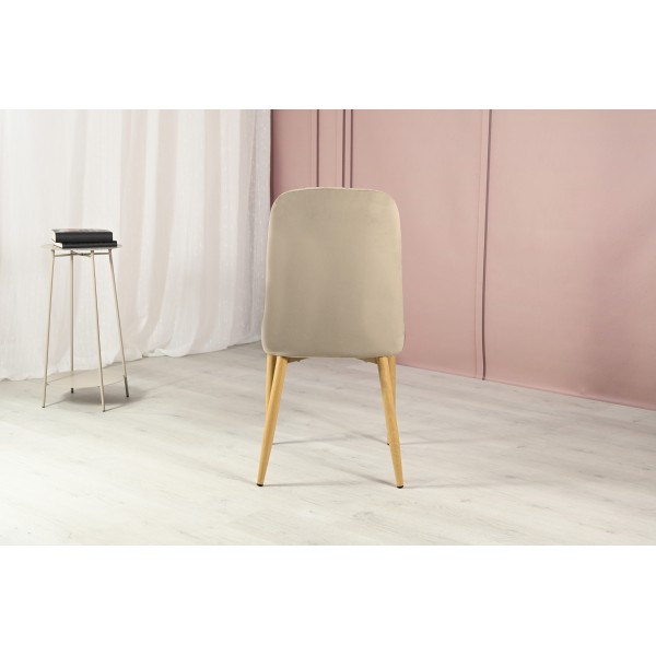 Стілець N-44 капучино велюр + дуб