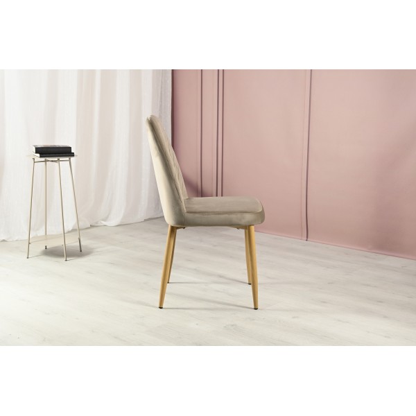 Стілець N-44 капучино велюр + дуб