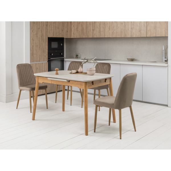 Стілець N-44 капучино велюр + дуб