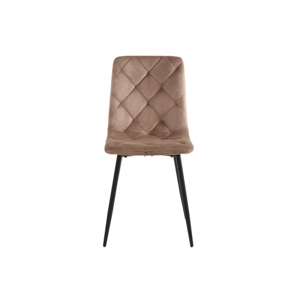 Стілець N-41 капучино велюр + чорний