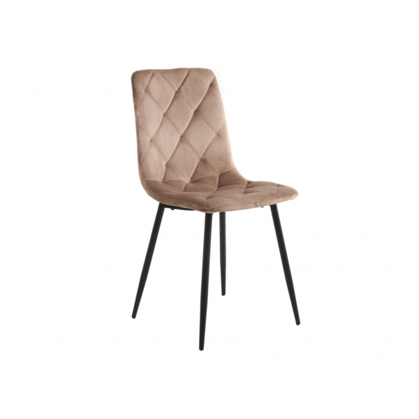Стілець N-41 капучино велюр + чорний