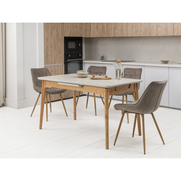 Стілець N-45 капучино велюр + дуб