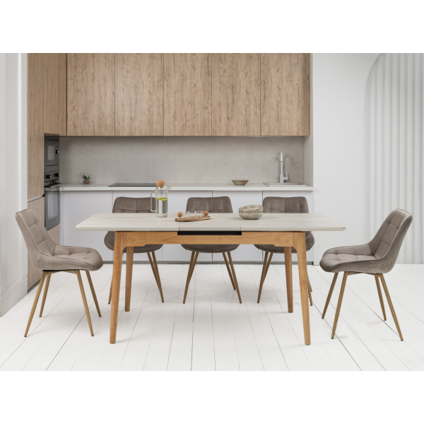 Стілець N-45 капучино велюр + дуб