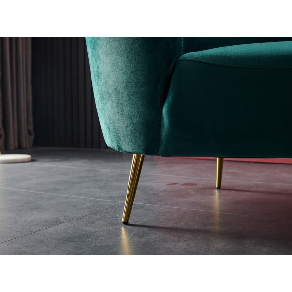 Софа "Сильвія" смарагдовий + золото