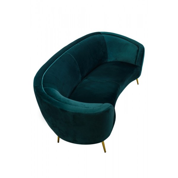 Софа "Сильвія" смарагдовий + золото