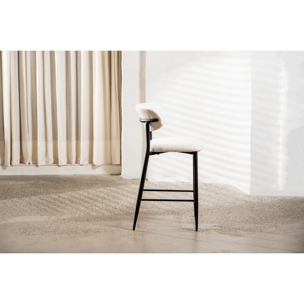 Напівбарний стілець B-160 натуральний + чорний