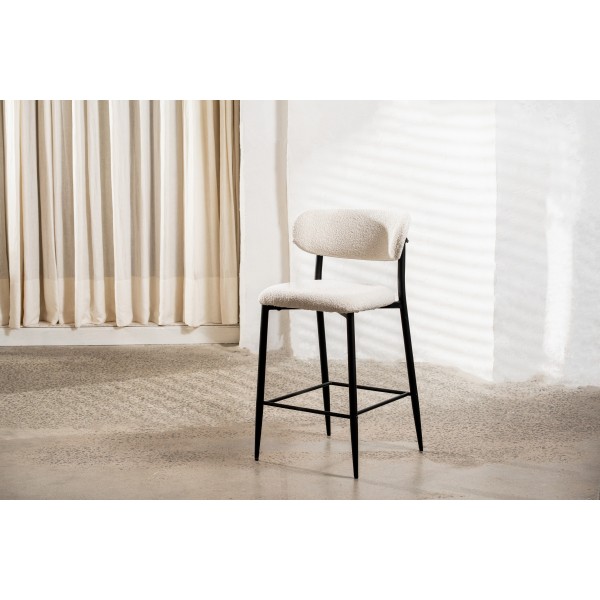 Напівбарний стілець B-160 натуральний + чорний