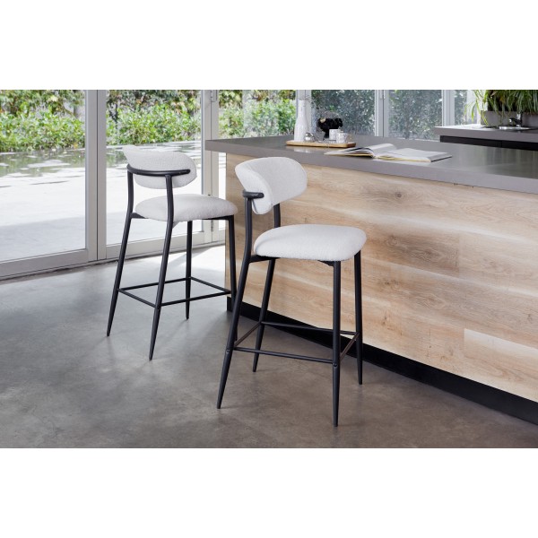 Напівбарний стілець B-160 натуральний + чорний