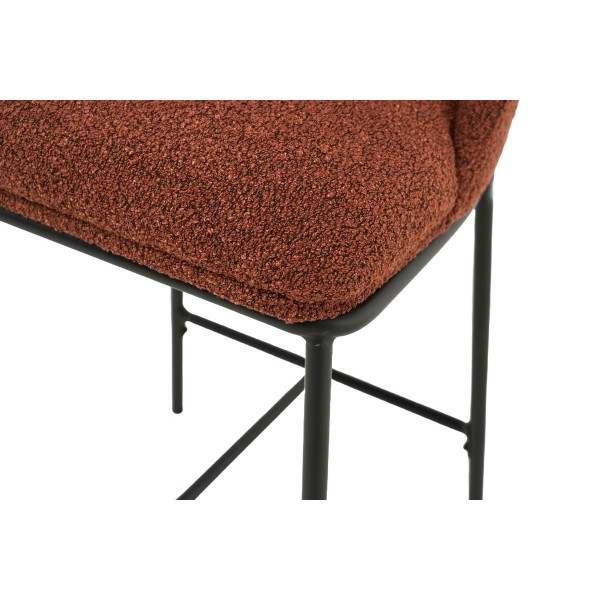 Напівбарний стілець B-150 теракотовий + чорний