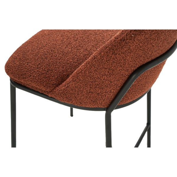 Напівбарний стілець B-150 теракотовий + чорний