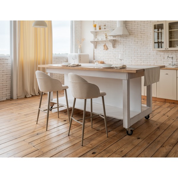 Напівбарний стілець B-236 маршмеллоу + капучино