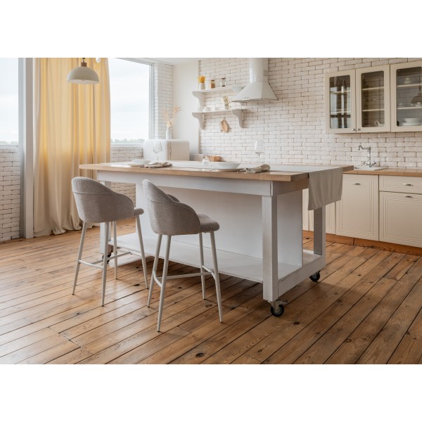 Напівбарний стілець B-236 оксфорд + білий