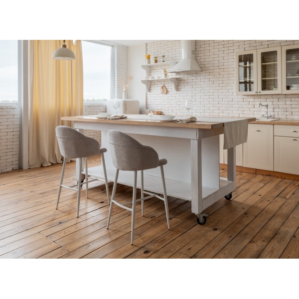 Напівбарний стілець B-236 оксфорд + білий