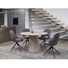 Стіл круглий поліуретановий МДФ TM-200 теплий пісок