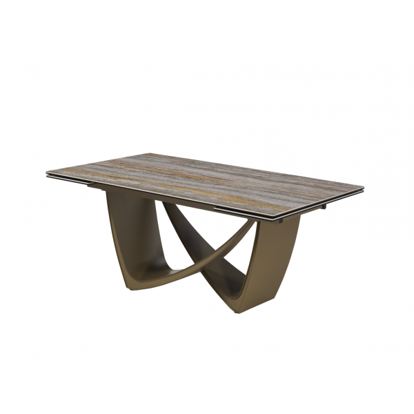 Керамічний стіл Беатріче TML-995 тайгер травертін + коричневий