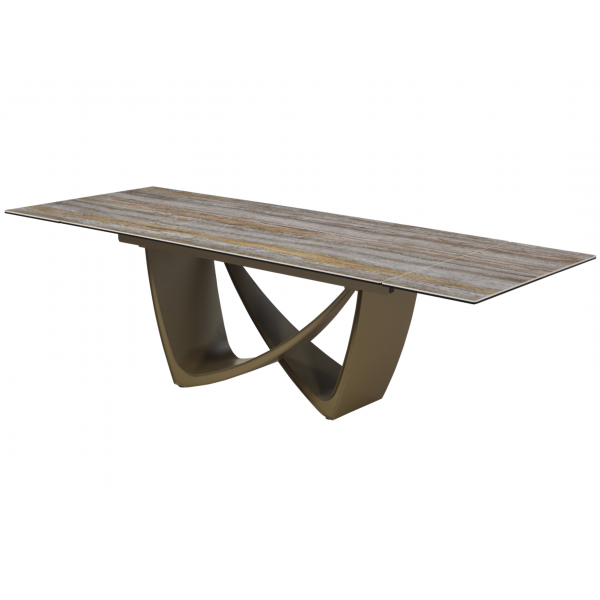 Керамічний стіл Беатріче TML-995 тайгер травертін + коричневий