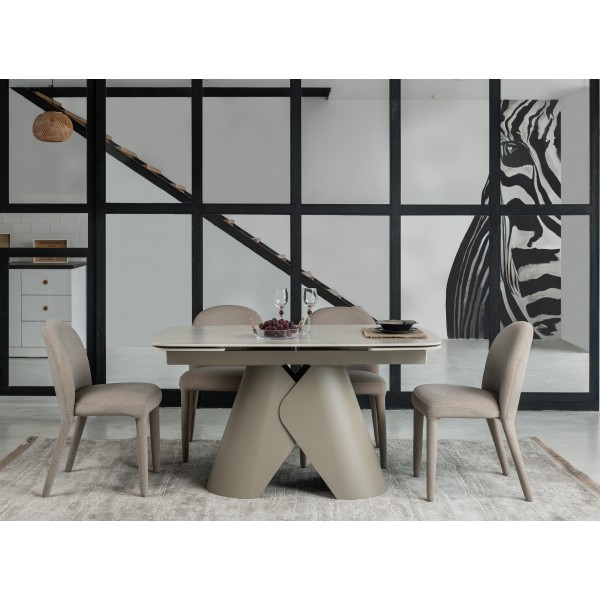 Керамічний стіл Паріс TML-997-1 крема марфіль + бежевий