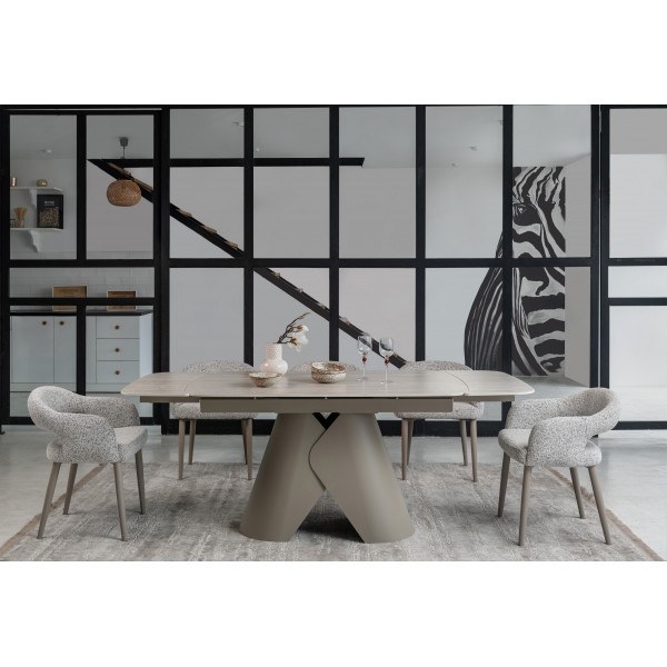 Керамічний стіл Паріс TML-997-1 крема марфіль + бежевий