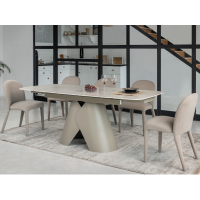 Керамический стол Парис TML-997-1 крема марфиль + бежевый