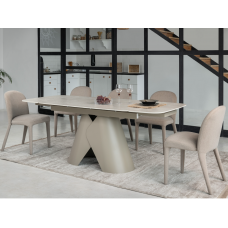 Керамічний стіл Паріс TML-997-1 крема марфіль + бежевий