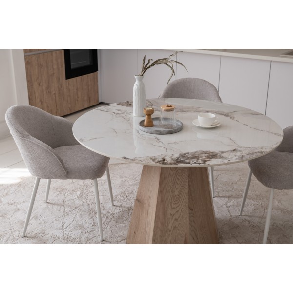 Керамічний стіл Квінто TM-300 голден сенд + дуб