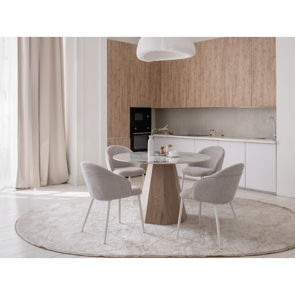 Керамічний стіл Квінто TM-300 голден сенд + дуб