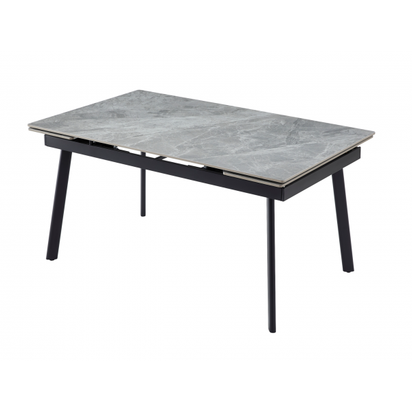Керамічний стіл TM-98 б'янко каррара грей + чорний