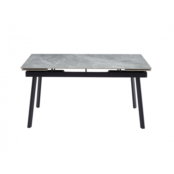 Керамічний стіл TM-98 б'янко каррара грей + чорний