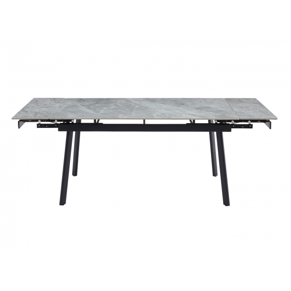 Керамічний стіл TM-98 б'янко каррара грей + чорний