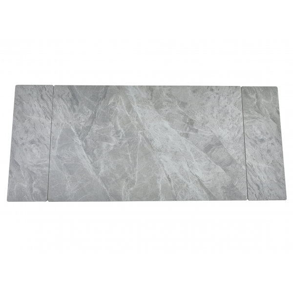 Керамічний стіл TM-98 б'янко каррара грей + чорний