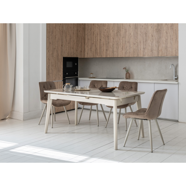 Керамічний стіл TM-125 містік грей + капучино