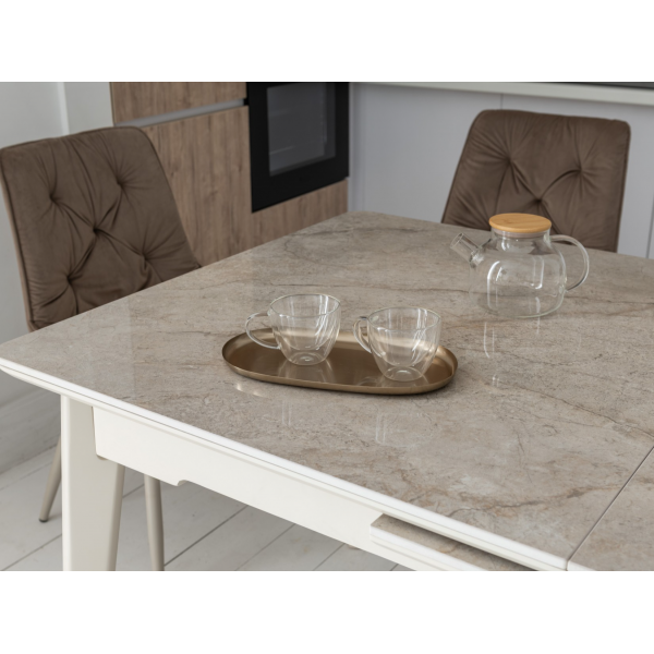 Керамічний стіл TM-125 містік грей + капучино