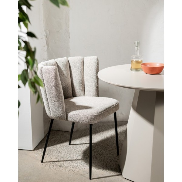 Стіл круглий поліуретановий МДФ TM-200-1 теплий пісок