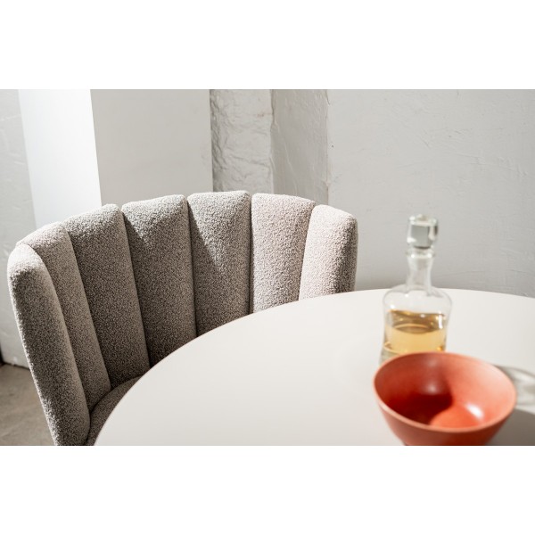 Стіл круглий поліуретановий МДФ TM-200-1 теплий пісок