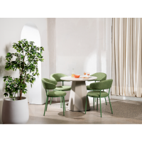 Стіл круглий поліуретановий МДФ TM-200-1 теплий пісок