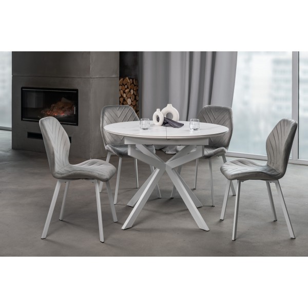 Керамічний стіл Офелія TML-1250 калакатта крістал + білий