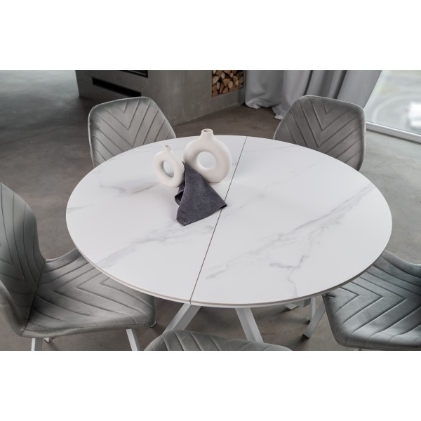 Керамічний стіл Офелія TML-1250 калакатта крістал + білий