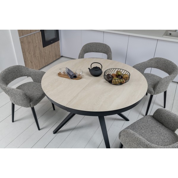 Керамічний стіл Ноемі TML-996 вествуд + чорний