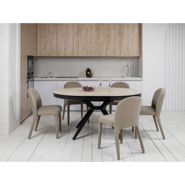 Керамічний стіл Ноемі TML-996 вествуд + чорний