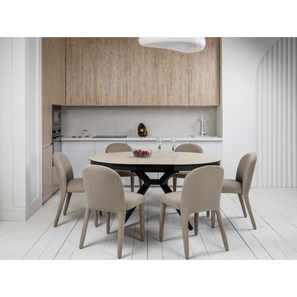 Керамічний стіл Ноемі TML-996 вествуд + чорний