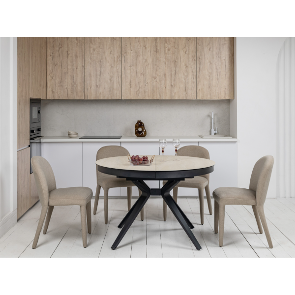 Керамічний стіл Ноемі TML-996 вествуд + чорний